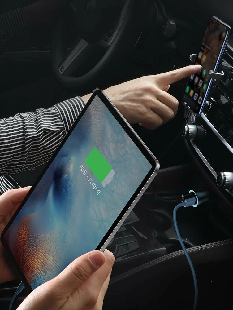 Karikues makine Baseus Golden Contactor Pro, 2x USB, 40W, me kabllo USB-C, Gri