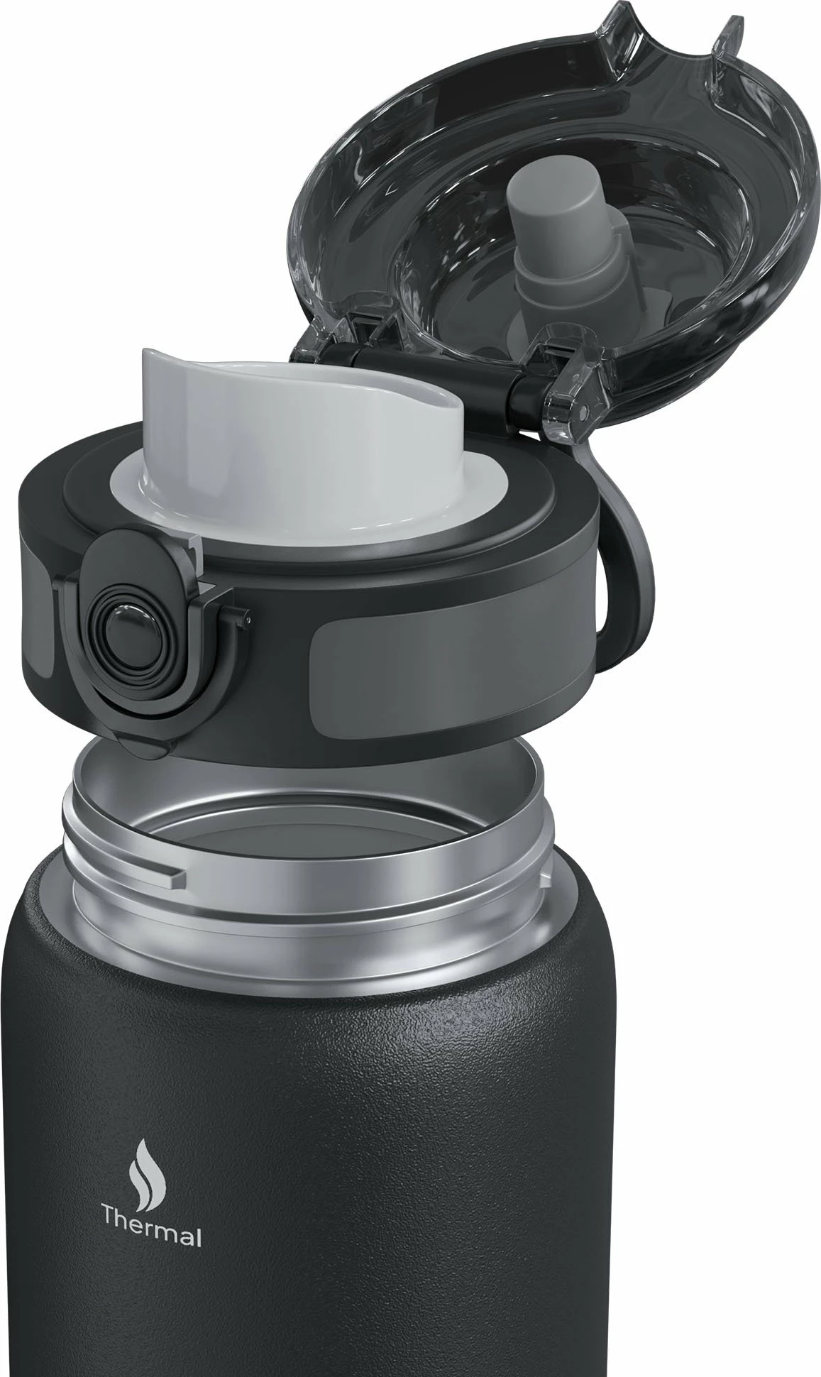 Shishe termike Zipro 500 ml çelik inox, e zezë