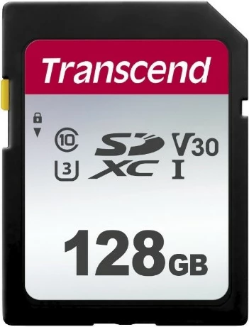 Kartelë SDXC Transcend 300S 128GB, Class 10, UHS-I U3, V30, e zezë