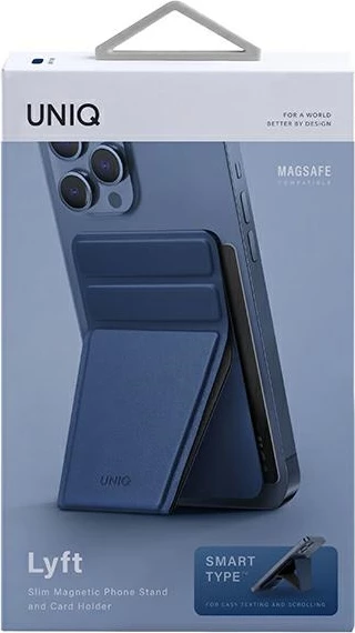 Mbështjellës magnetik për telefon UNIQ Lyft, mbajtës kartelash, Blu