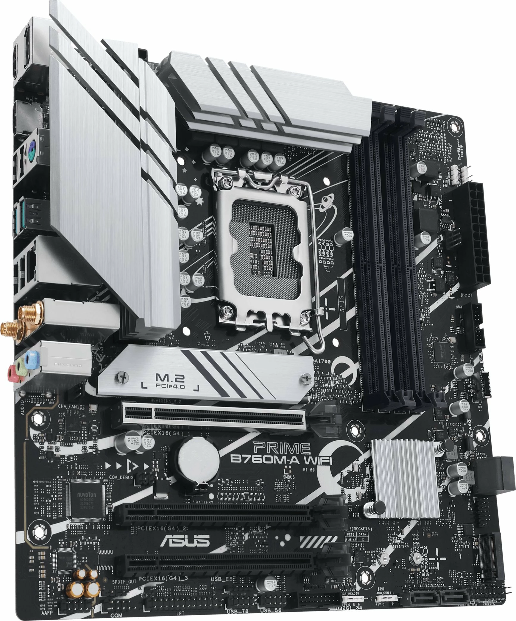 Pllakë amë Asus PRIME B760M-A WIFI, Micro-ATX, Wi‑Fi 6, Bluetooth, DDR5 128GB