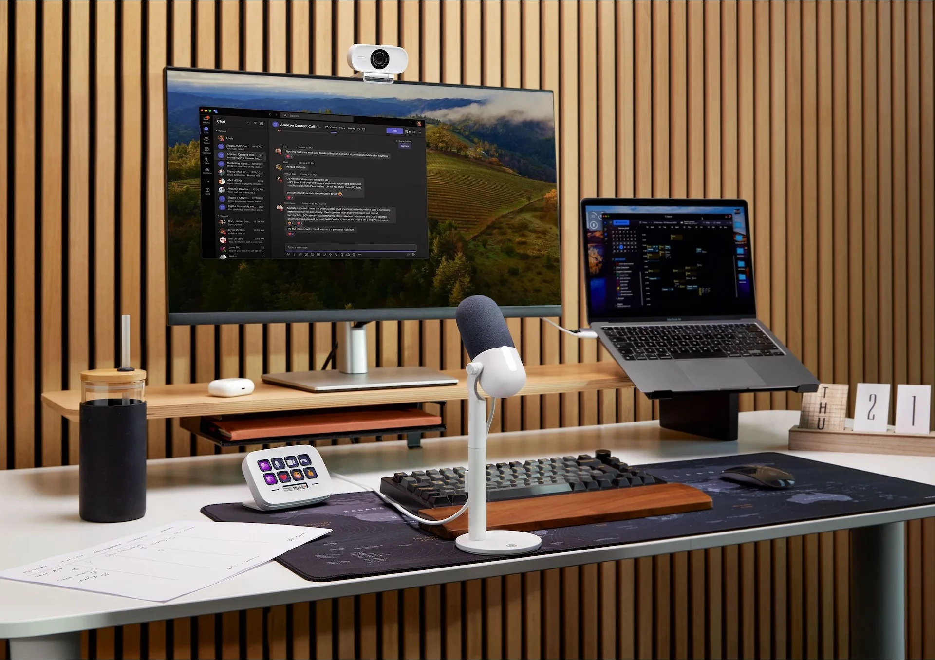 Mikrofon tavoline Elgato Wave Neo, USB/3.5mm, 24 bit, 96 kHz, i bardhë
