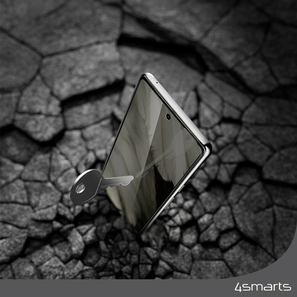 Mbështjellës ekrani 4smarts Samsung Galaxy A55, xham i kalitur, transparent