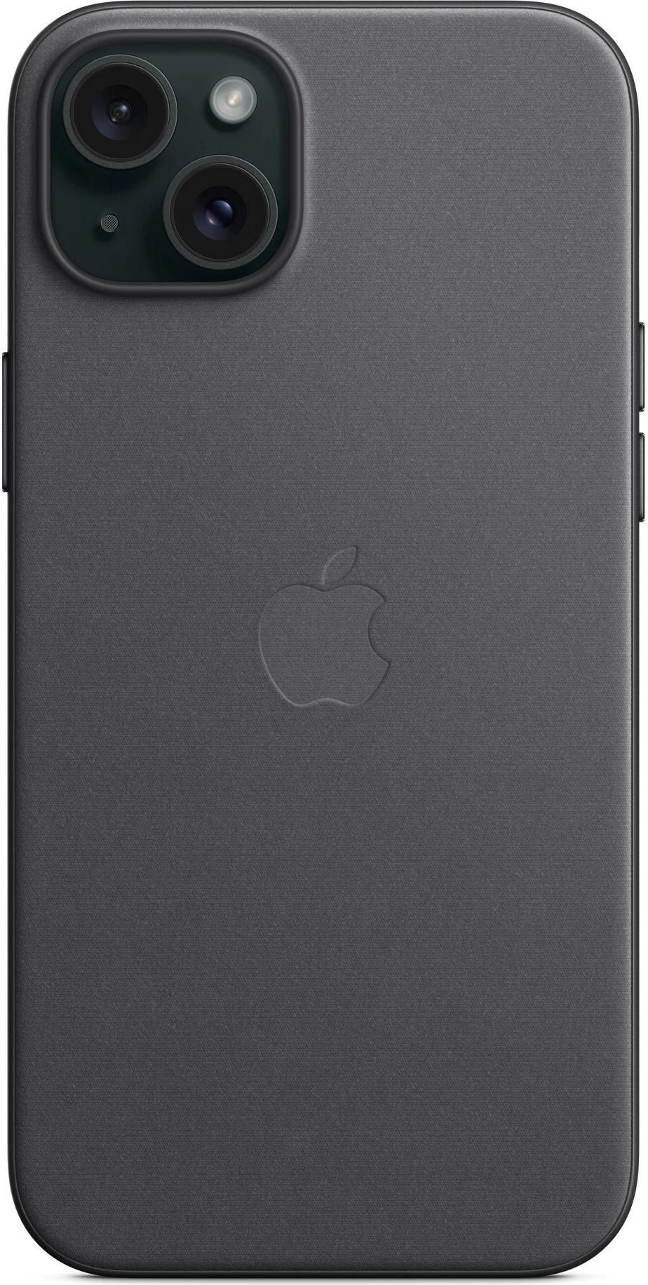 Mbështjellës Apple FineWoven për iPhone 15 Plus, MagSafe, i zi