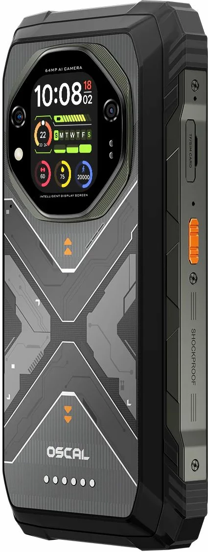 Celular rugged Oscal Tank 1 16GB RAM + 512GB 5G 20000mAh, i zi
