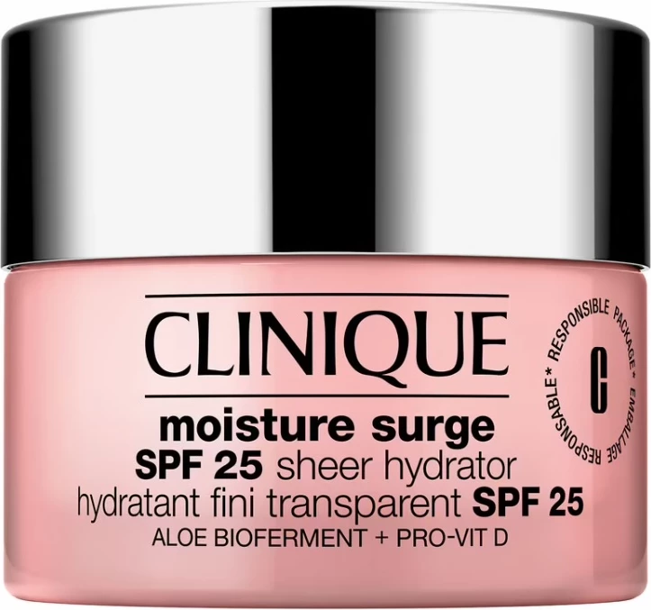 Krem hidratues për fytyrë për femra Clinique Moisture Surge SPF25 Sheer Hydrator, 50ml