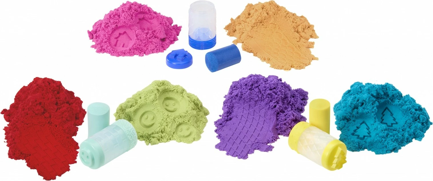 set rërë kinetike, MGA Wonder Factory Never Dry Sand Mega Bag 544913-EUC/553281, 2 lbs 3+, portokalli/kuqe