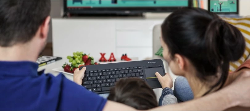 Tastierë wireless Logitech K400 Plus, RF Wireless, QWERTZ, e zezë