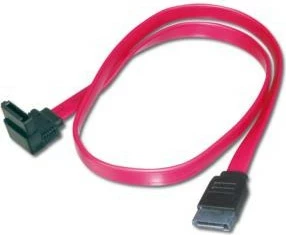 Kabllo SATA Digitus 0.5 m, SATA I, 7-pin, e zezë, e kuqe