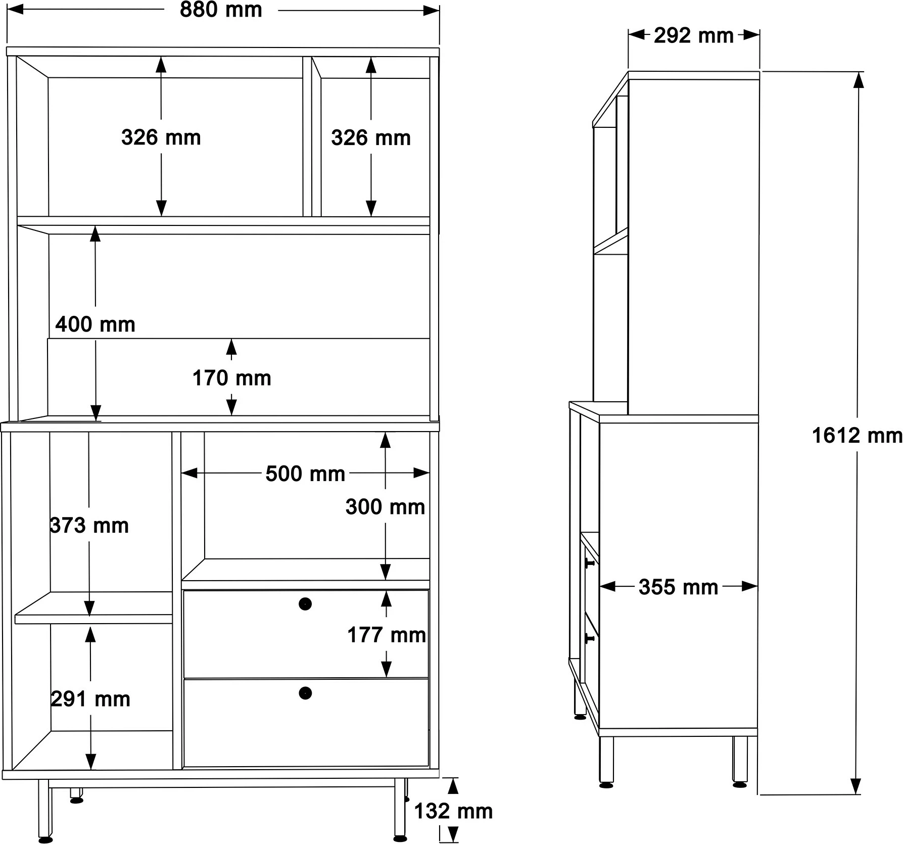 Dollap multifunksional, ngjyrë lis dhe e gjelbër, Skye Decor, RE3-SY