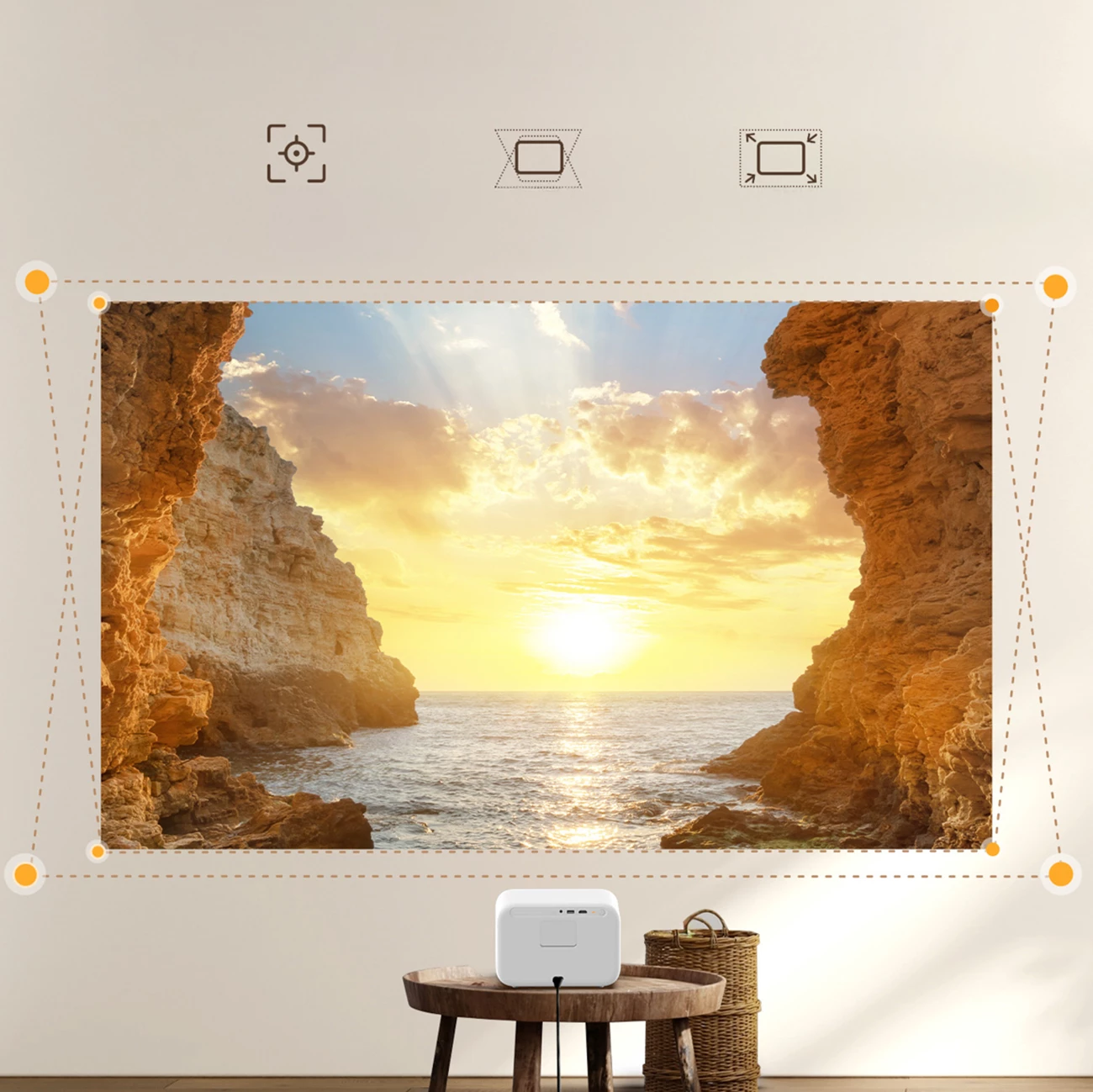 Projektor Yaber L2s, FullHD, i bardhë