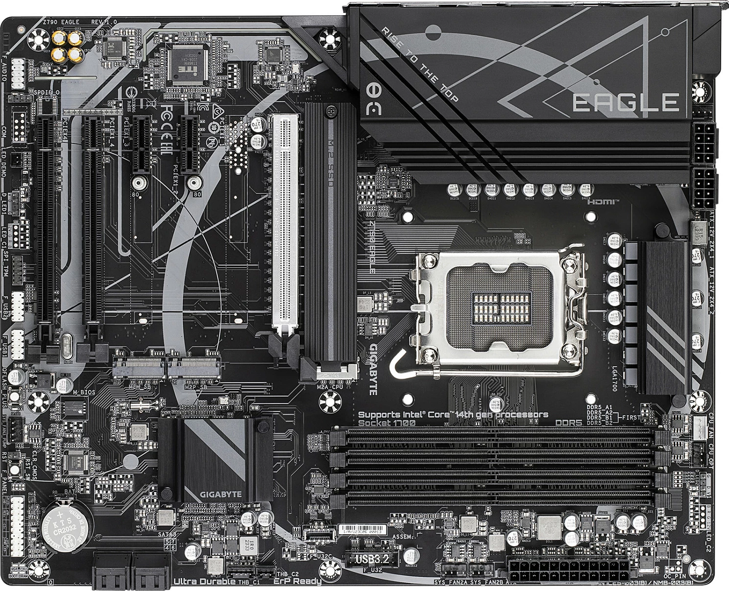 Pllakë amë Gigabyte Z790 EAGLE, LGA 1700, DDR5, 3x M.2, 2.5GbE LAN, ATX
