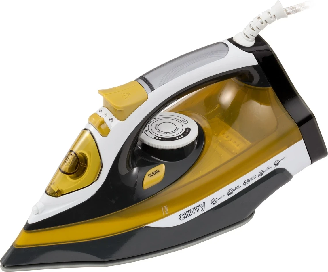 Hekur për hekurosje Camry CR 5029, 2400 W, i zi/i verdhë