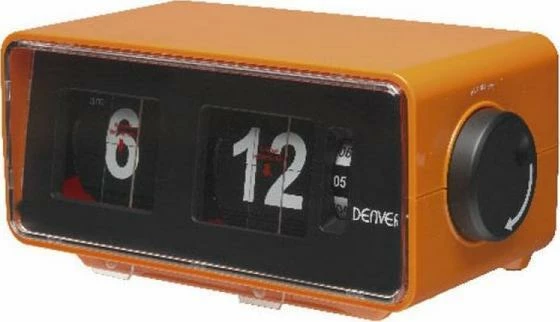 Orë alarm radio Denver CR-425, PLL FM, 230 V, bateri rezervë 4xAA, portokalli