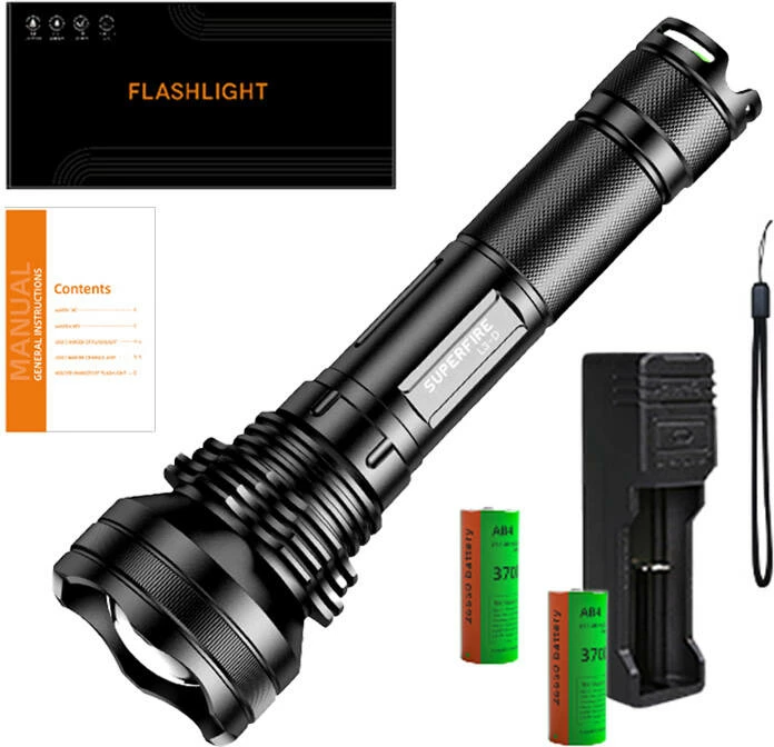 Elektrik dore Superfire L3-D, 2700 lumen, USB, i zi