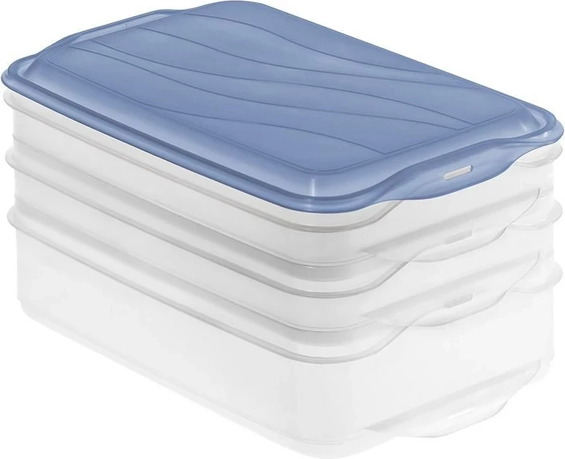 Enë ushqimore Rotho Rondo, 2 x 0.75l, 1 x 1.35l, Blu