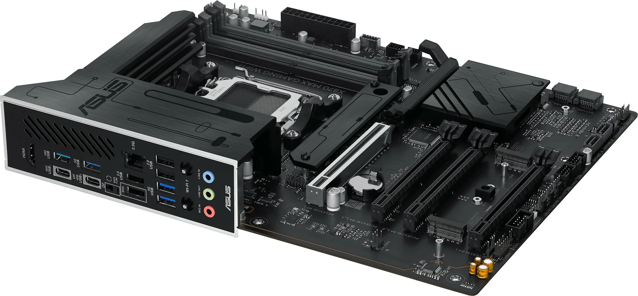 Pllakë amë ASUS X870 MAX GAMING WIFI7, Socket AM5, DDR5, ATX, Wi-Fi 7, e zezë
