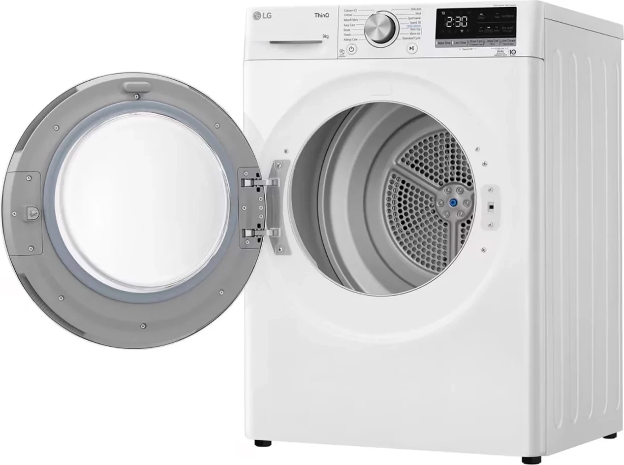 Tharëse rrobash LG RH90V5AV6N 9 kg Dual Inverter Heat Pump, e bardhë