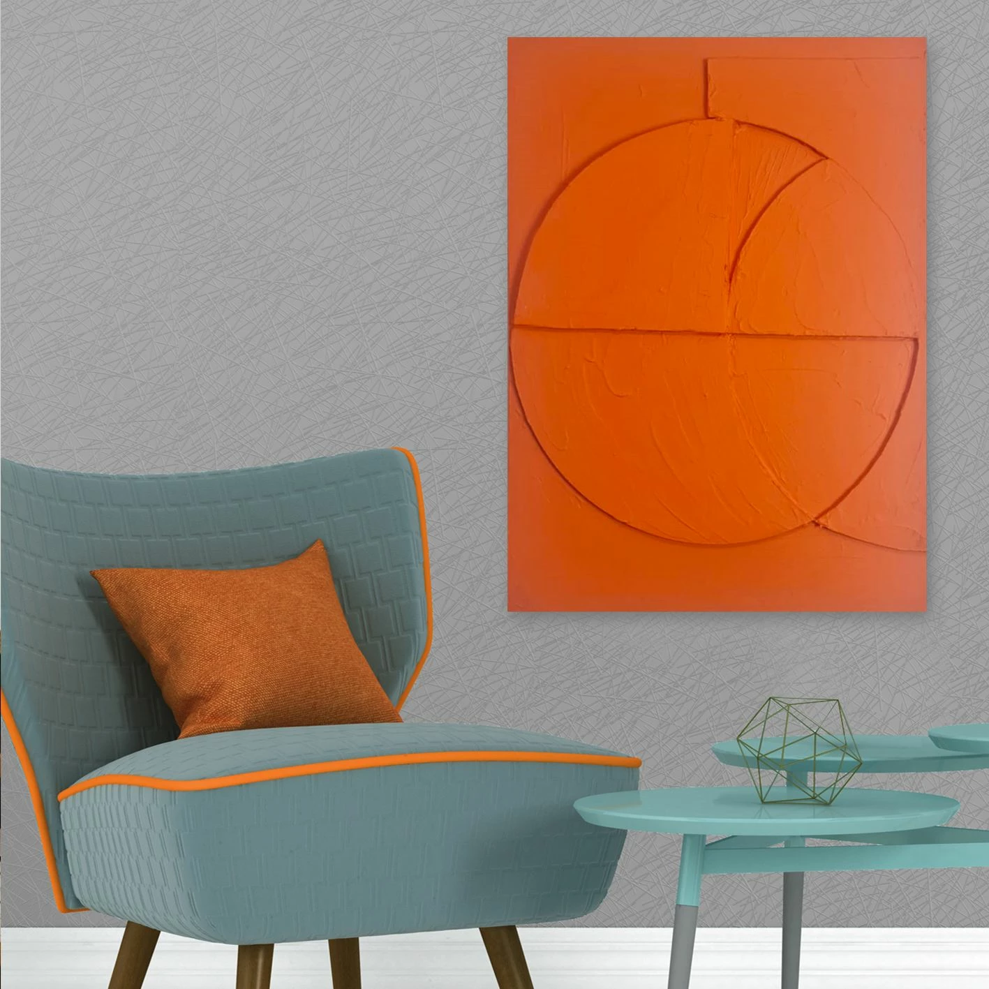 Pikturë dekorative me vaj, shumëngjyrëshe, Wallity RF95, 50x70cm