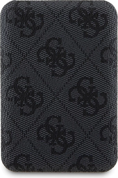 Mbështjellës Guess 4G Metal Logo me powerbank MagSafe 5000mAh për iPhone 14 Pro Max, Zi, Set