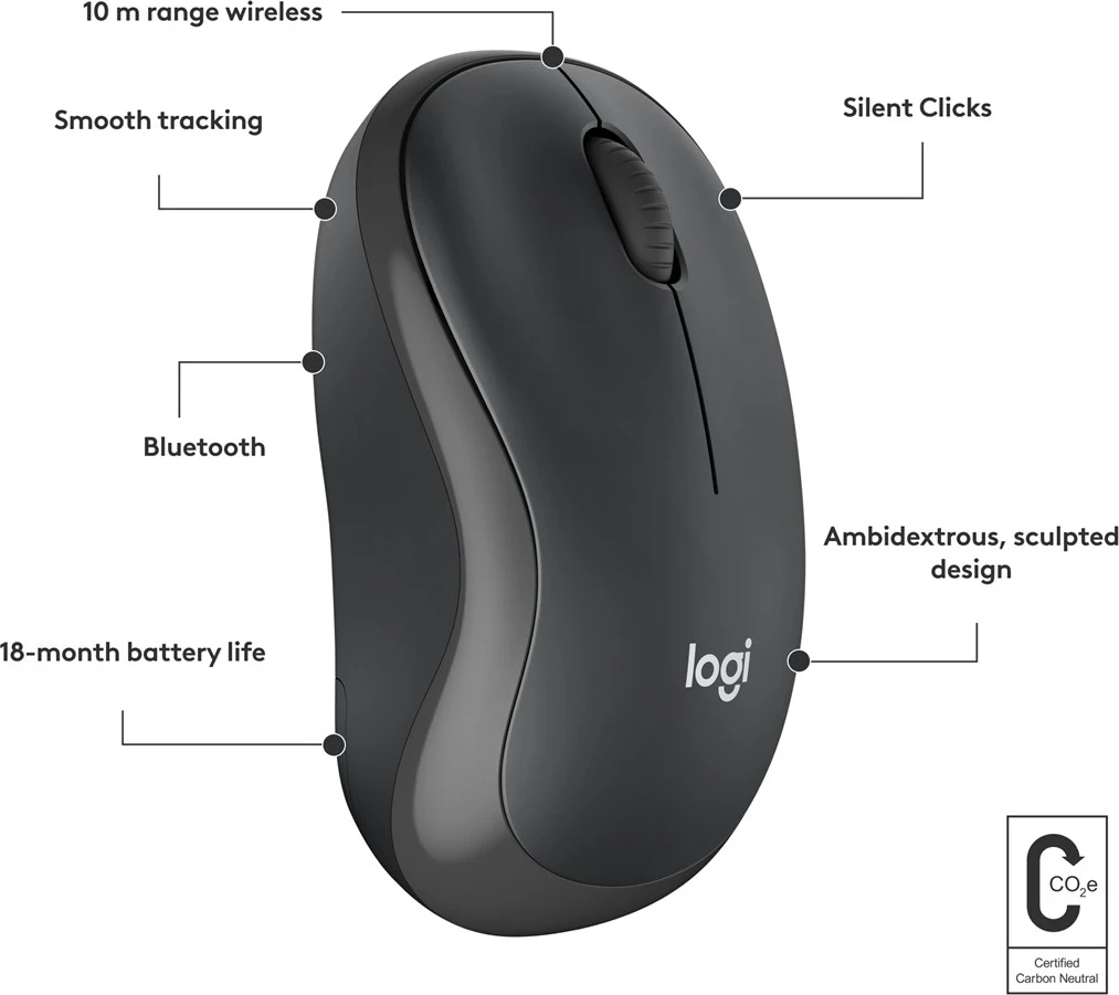 Mausi Logitech M240, Bluetooth, Ambidextrous