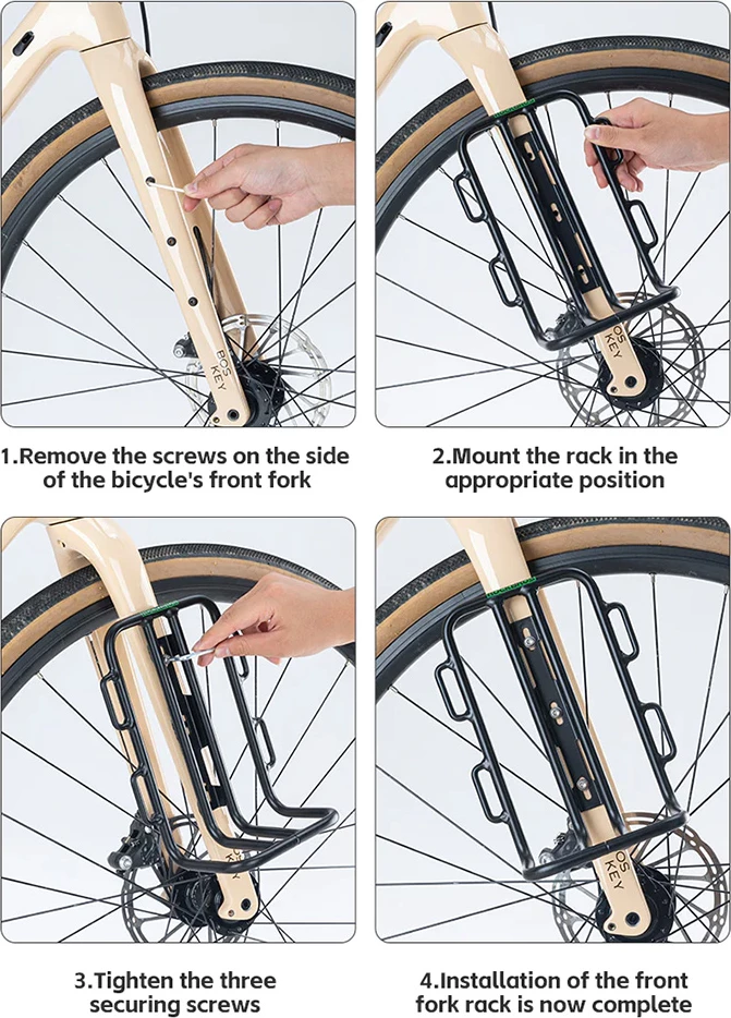 Raft përpara biçiklete Rockbros 33210010001, për vilë biçiklete, i zi