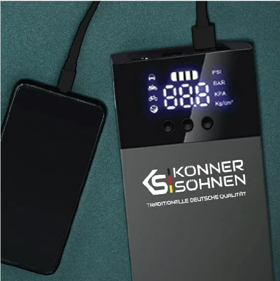 Pajisje startuese me kompresor Könner & Söhnen JSP-1200, E zezë