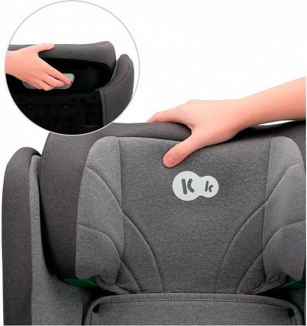 Ulëse makine për fëmijë Kinderkraft JUNIOR FIX 2 i-Size, 100-150 cm, Gri