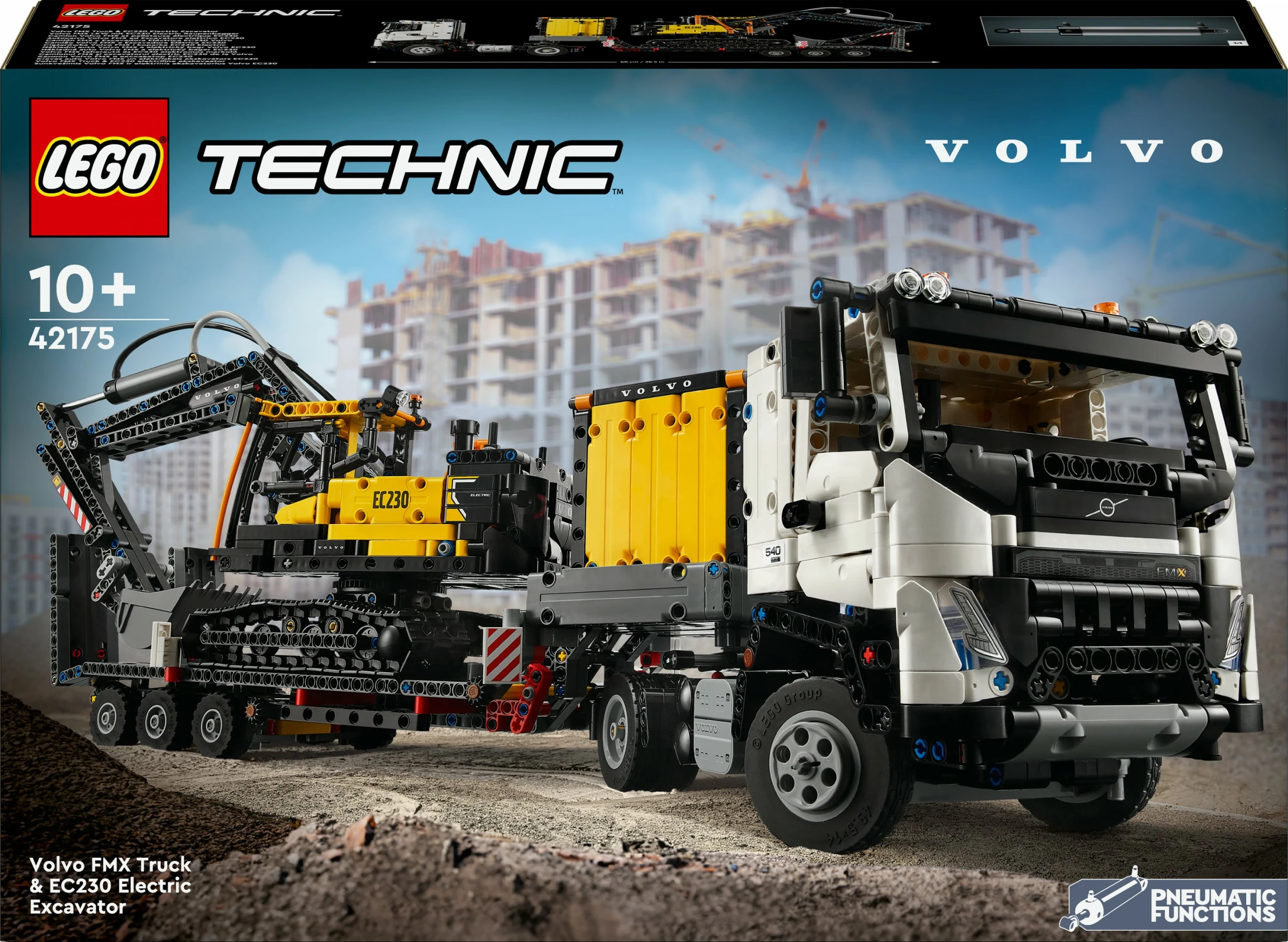 Set ndërtimi LEGO Volvo FMX Truck & EC230 Electric Excavator, 2274 pjesë, shumëngjyrësh