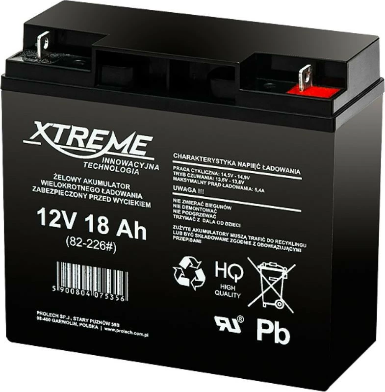 Bateri xhel BLOW XTREME 82-226#, 12V, 18Ah, e zezë