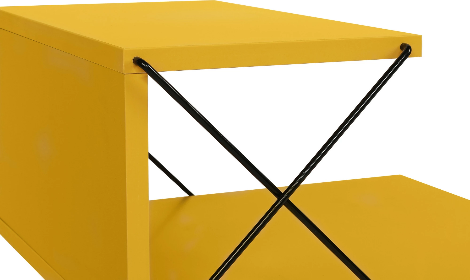 Komodinë anës krevati Hanah Home, Cross, e verdhë