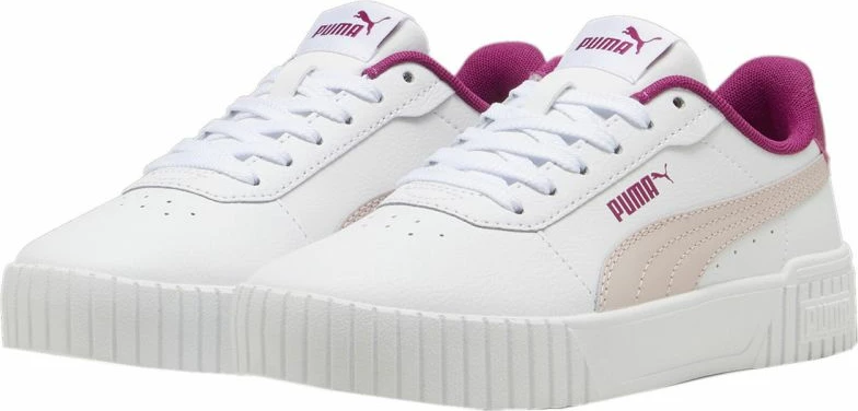 Atlete fëmijë Puma, të bardha dhe rozë
