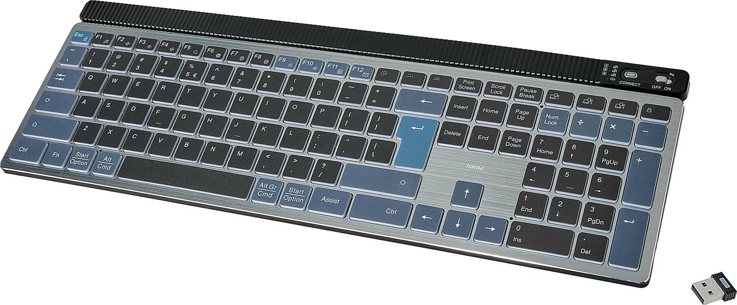 Tastierë Hama WK-750, multi-device, wireless, e zezë
