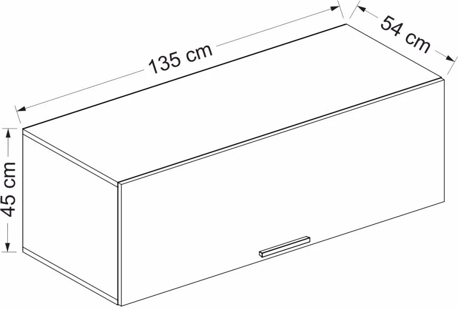 Dollap muri Skye Decor, Kale 135, ngjyrë e bardhë antike
