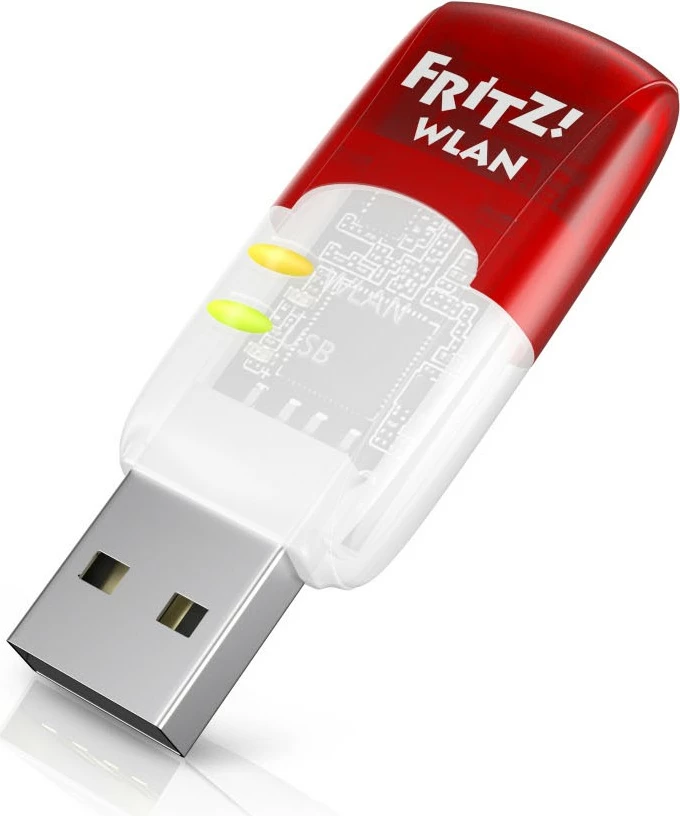 USB Wi-Fi adapter AVM FRITZ!WLAN AC 430 MU-MIMO, 433 Mbit/s, dual-band, i kuq