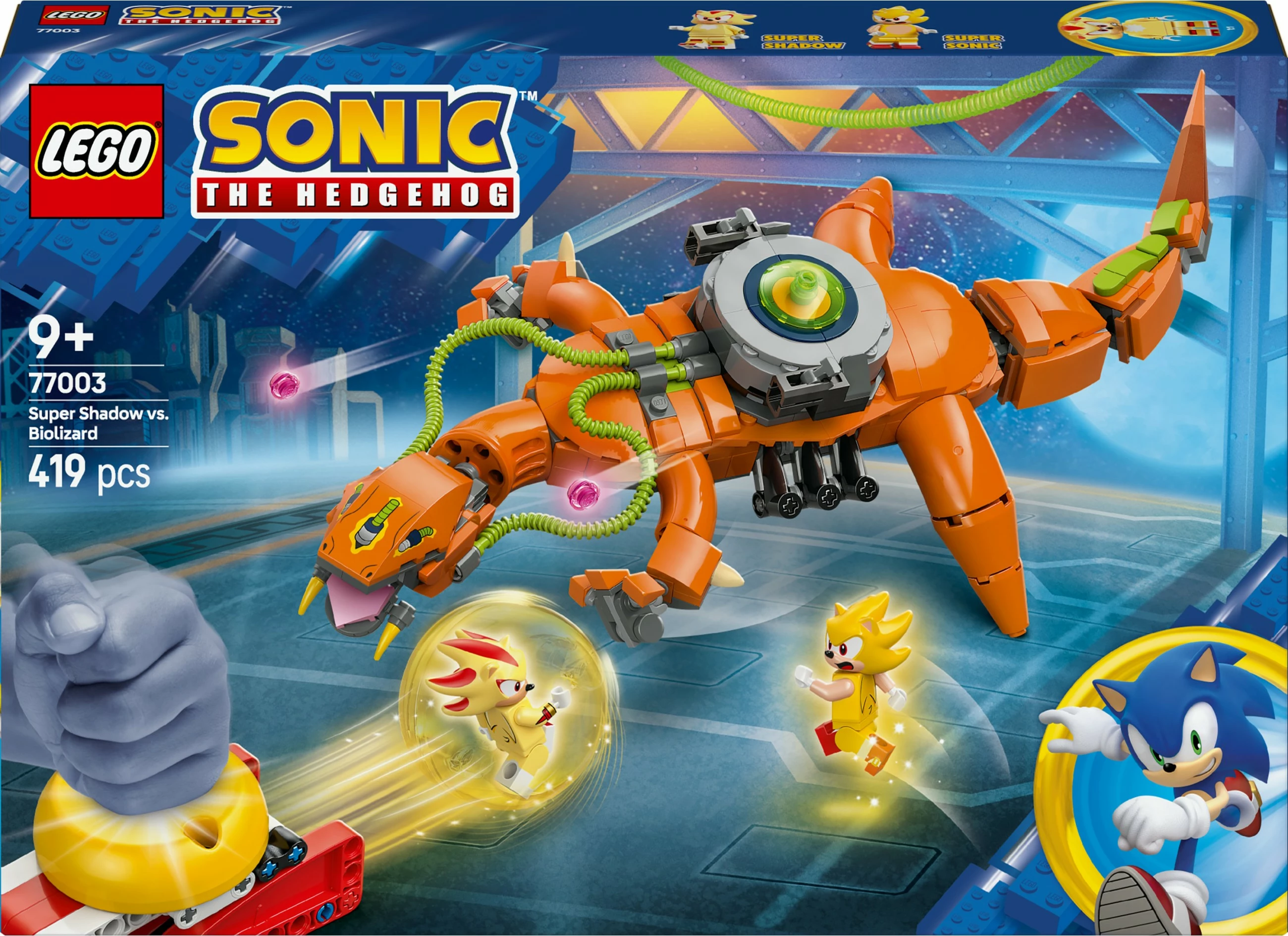 Set ndërtimi LEGO Sonic the Hedgehog 77003 Super Shadow vs. Biolizard, 419 pjesë, multikolor