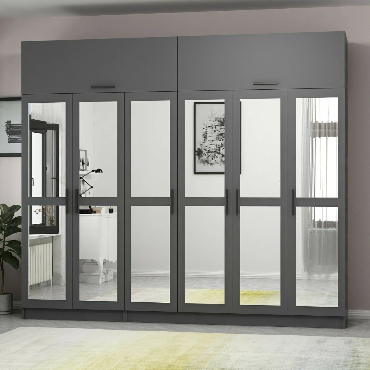 Dollap Skye Decor, ngjyrë antracit, 5279