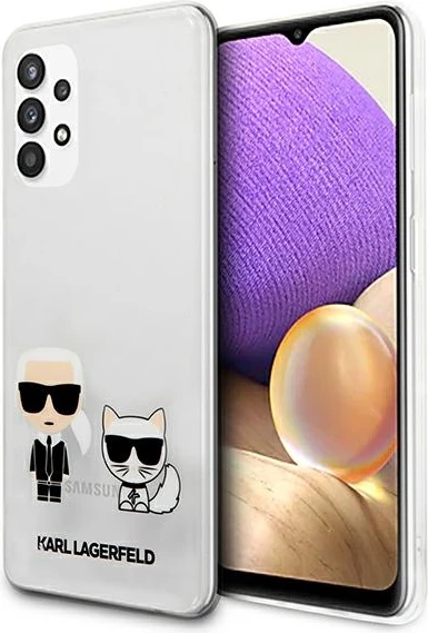 Mbështjellës hardcase Karl Lagerfeld KLHCA32CKTR për Samsung Galaxy A32 5G (A326), transparent, në kuti