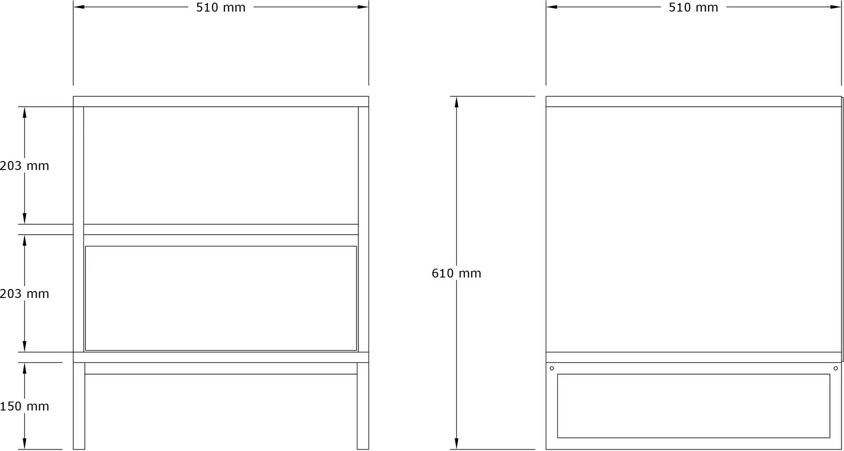 Komodinë nate Skye Decor, Lindau, ngjyrë safir