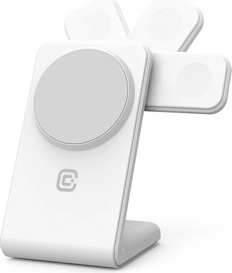 Karikues wireless 3-në-1, 20W CRONG MagSafe për iPhone, Apple Watch, AirPods, Bardhë