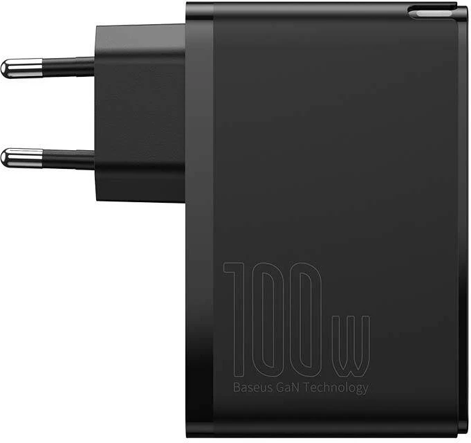 Karikues udhëtimi Baseus GaN2 Pro, 100W, 2x USB-C + 2x USB-A, i zi