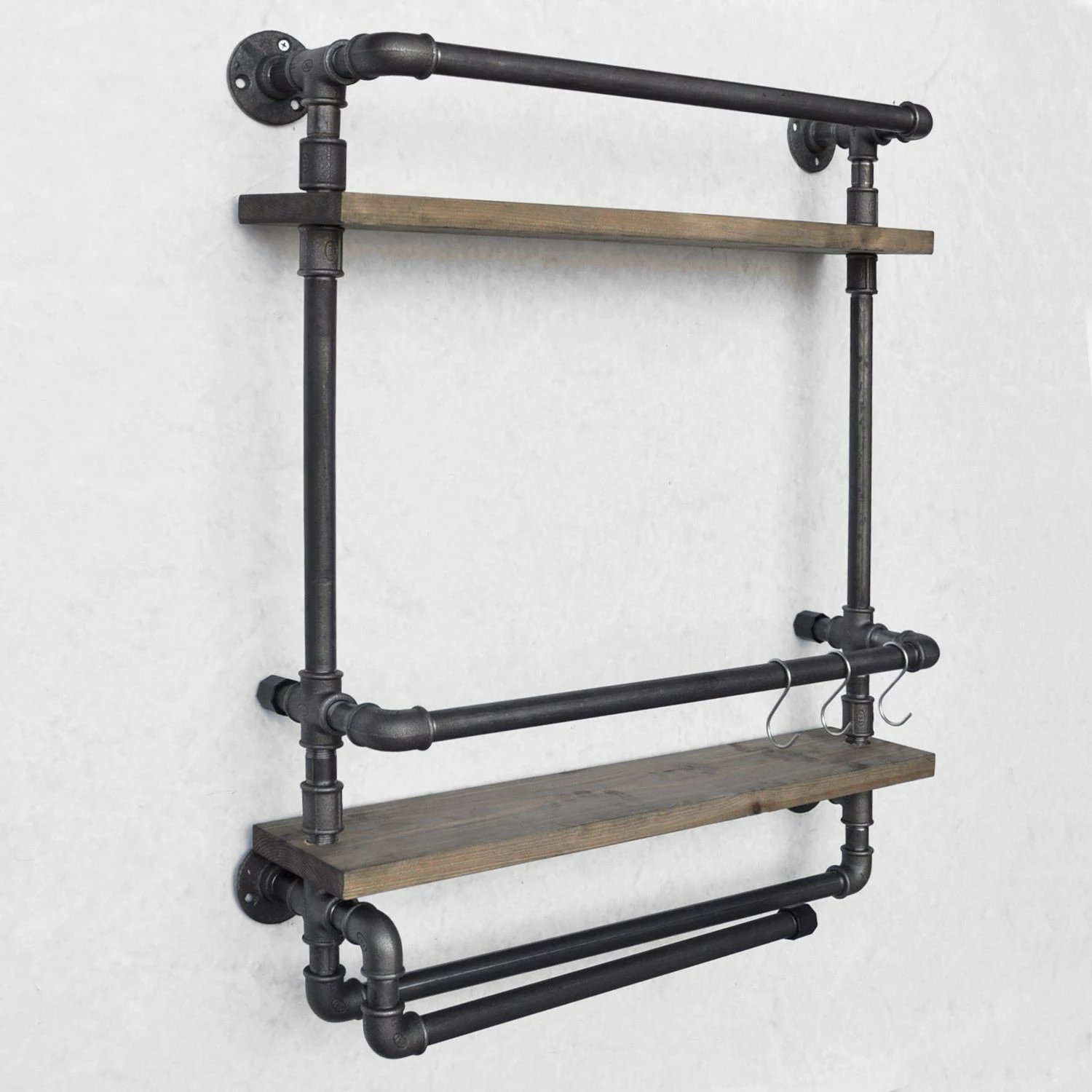 Raft muri me tuba, ngjyrë arre e zezë, Hanah Home, Boruraf104