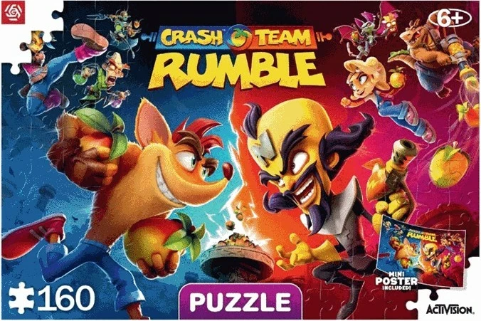 Puzzle për fëmijë Cenega Publishing Crash Team Rumble, 160 pjesë, Multikolor