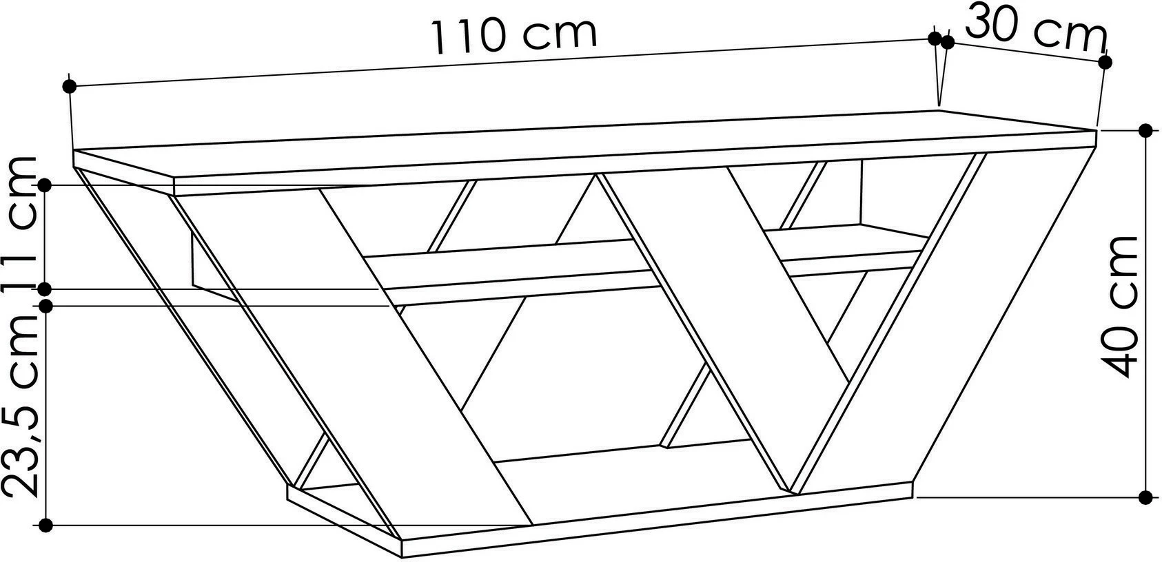 Komodë TV Skye Decor, e bardhë, Pipralla