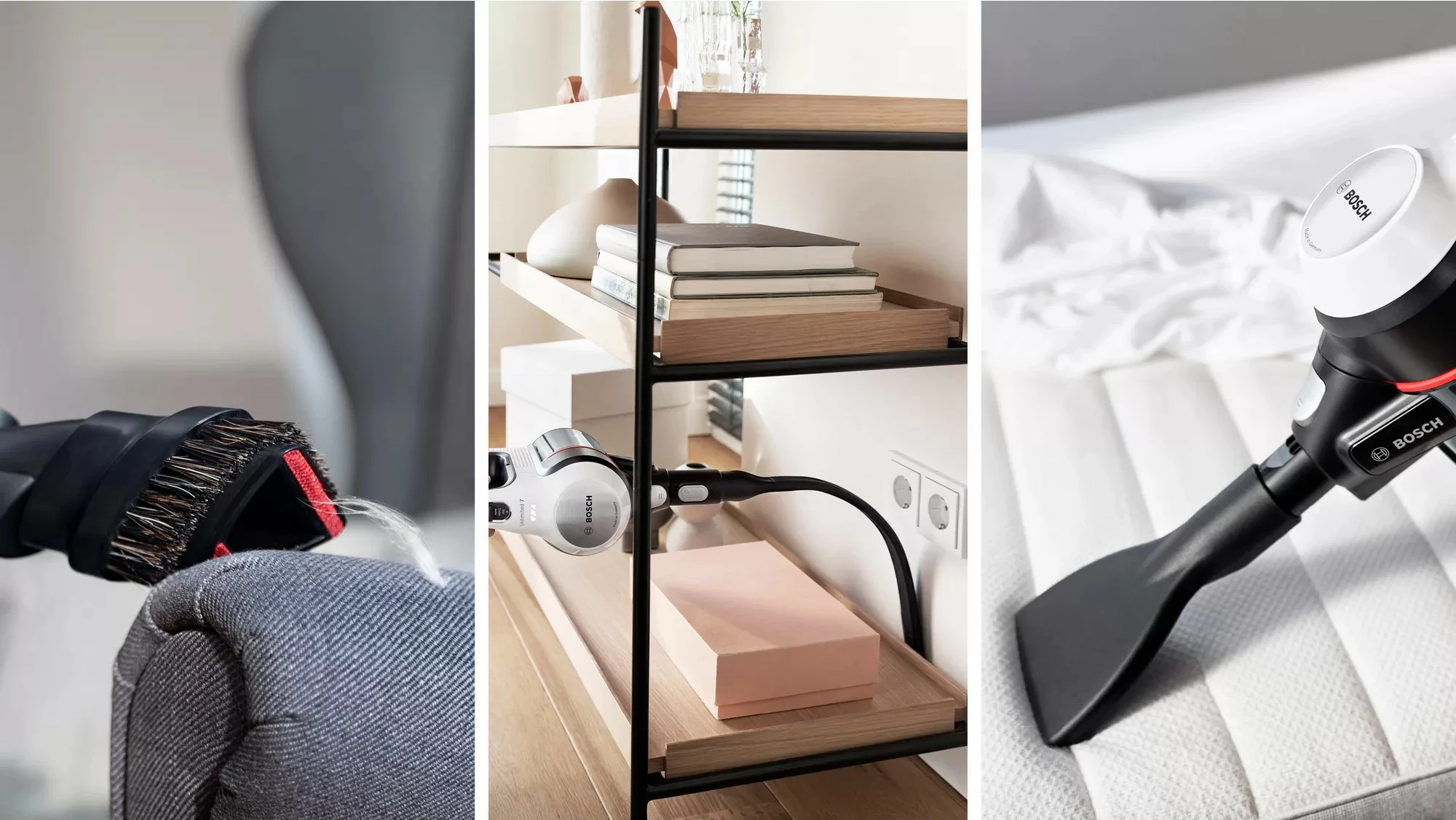 Fshesë stick 2-në-1 Bosch BBS711W, pa qese, 0.3L, e bardhë