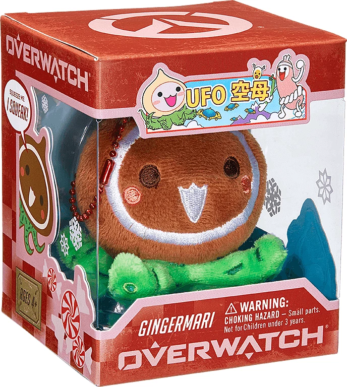 Lodër pelushi Blizzard Gear Overwatch Micro Pachimari Christmas Gingermari 6 x 6 x 8.5 cm, kafe/jeshile