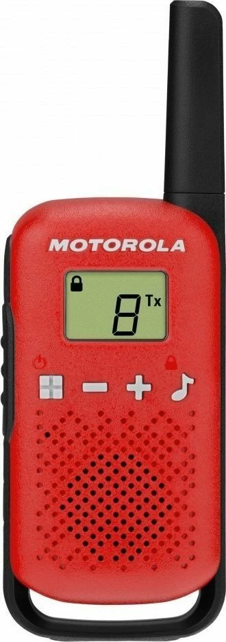 Walkie talkie Motorola TLKR T42 16 kanale, 4 km rreze, UHF 446 MHz, i kuq