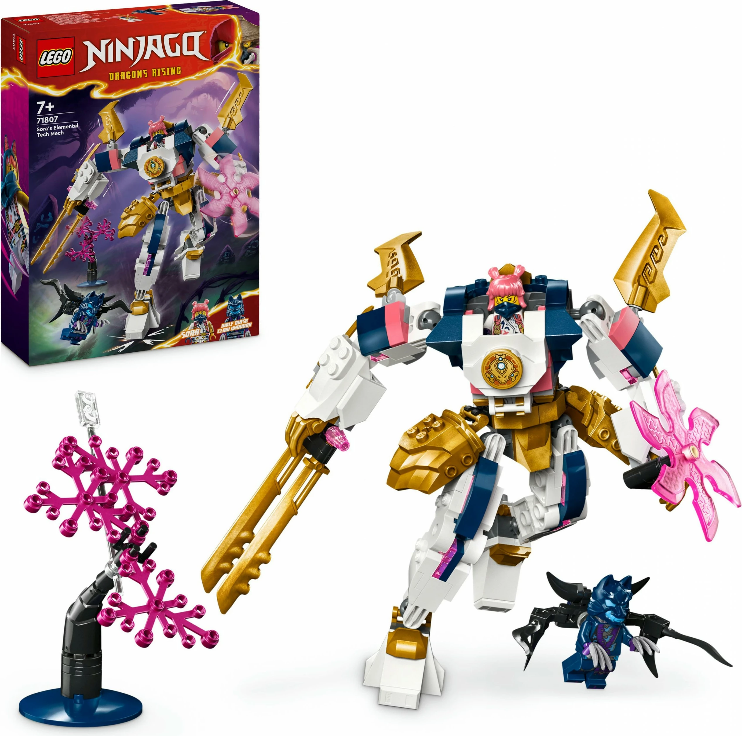 Set ndërtimi LEGO Sora's Elemental Tech Mech, 209 pjesë, shumëngjyrësh