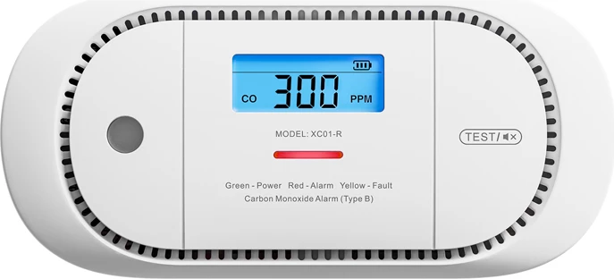 Detektor monoksidi karboni X-Sense XC01-R, LCD, alarm 85 dB, bateri CR123A e zëvendësueshme, i bardhë