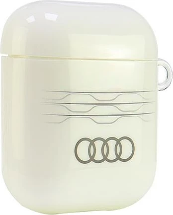 Mbështjellës Audi IML Geometric Pattern për AirPods 1/2, Bardhë